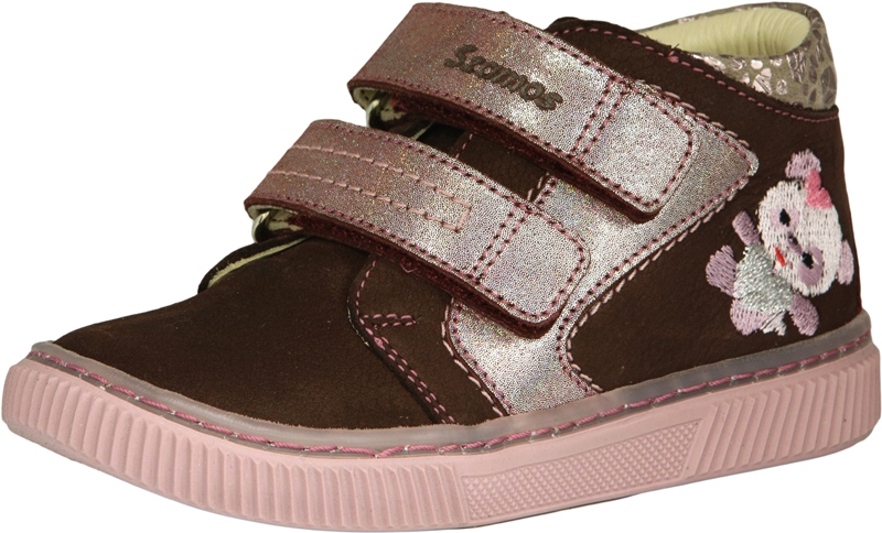 Bordó, hímzett macis, átmeneti szamos cipő lányoknak