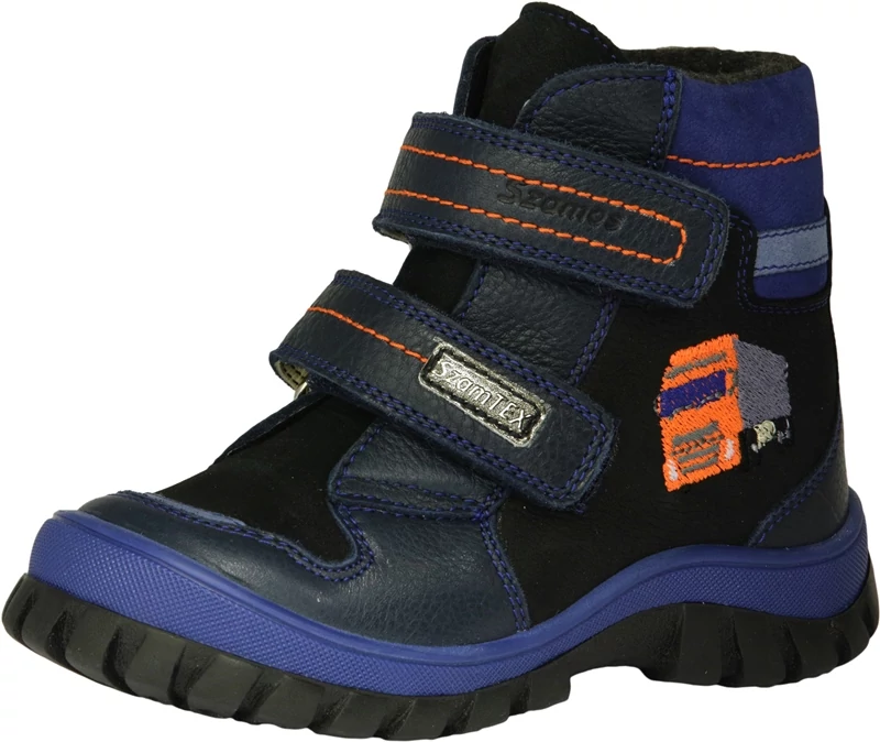 Kék-fekete kamionos szamos fiú bakancs
