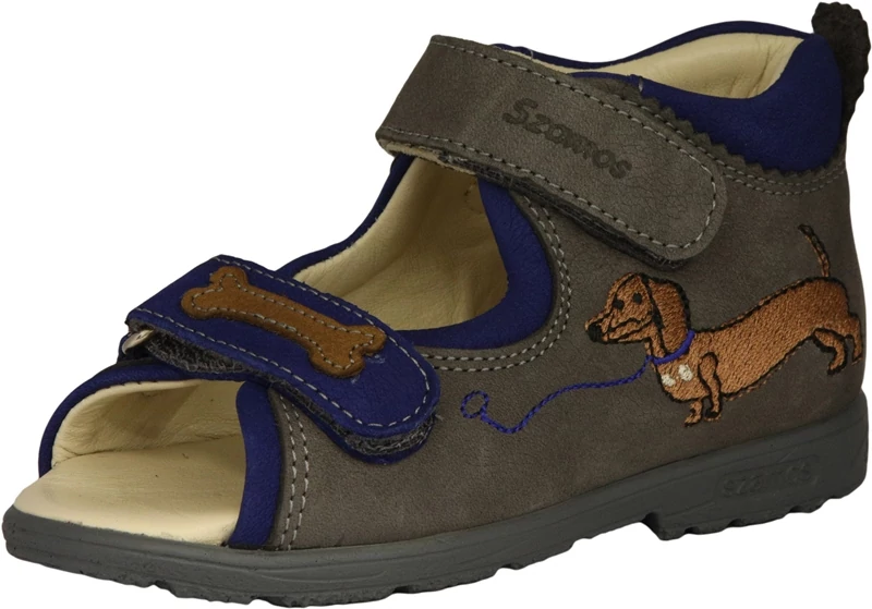 Szamos, supinált talpú, kutyusos szandál fiúknak