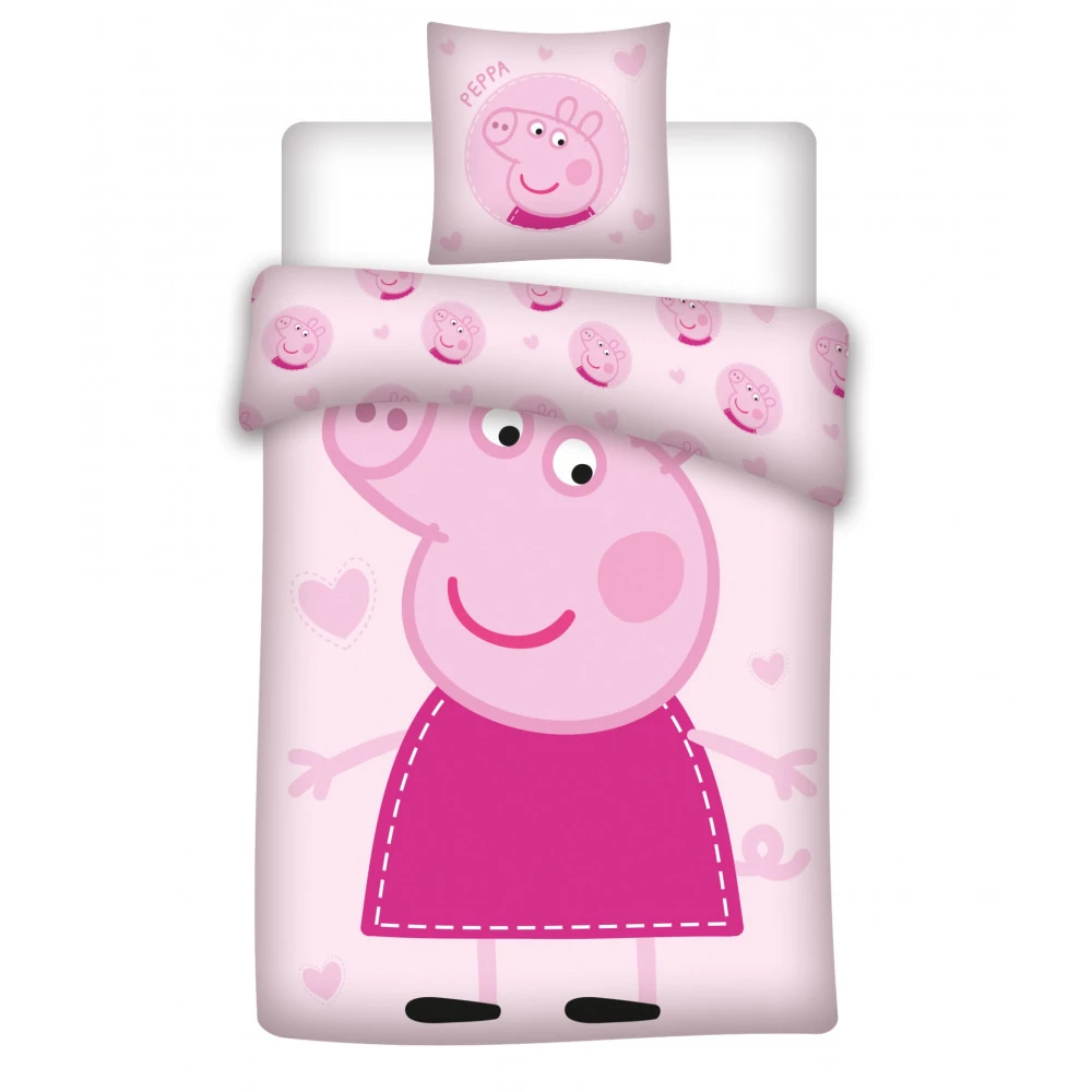 Peppa malac mintás, ágynemű huzat kislányoknak