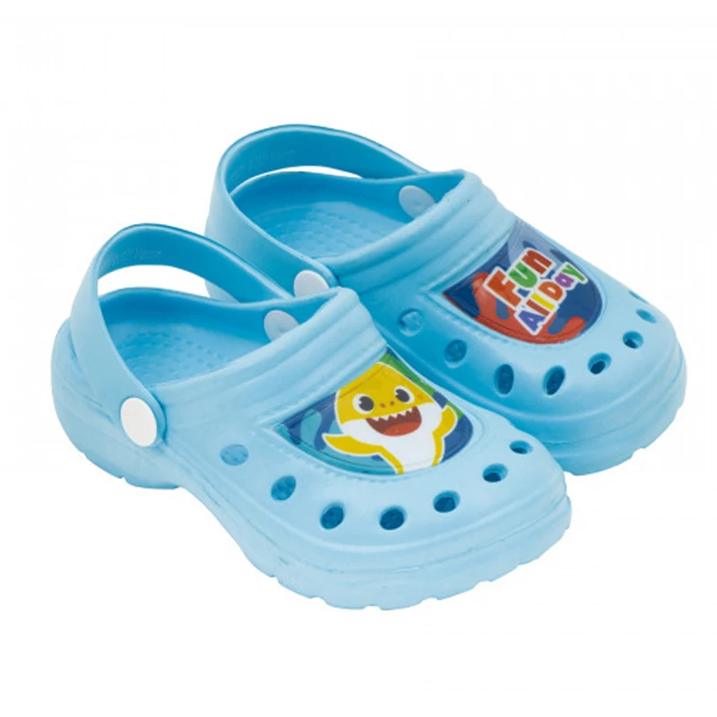 Baby Shark kék, gyerek gumi papucs