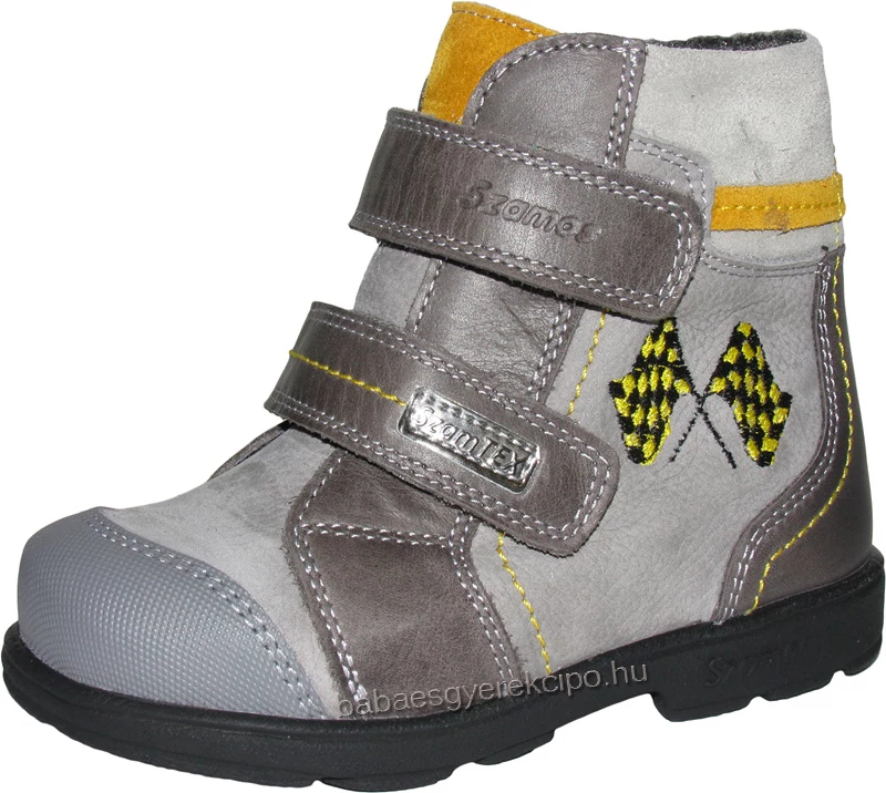 Szamos, supinált szürke színű, bélelt, vízálló, fiú bakacs.