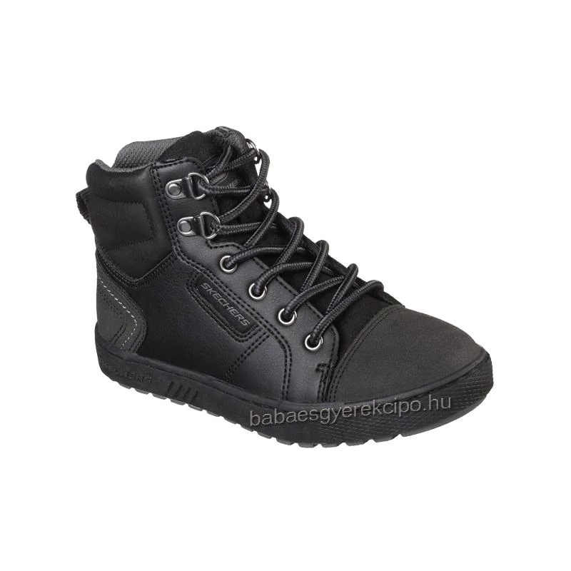 Skechers,  fekete, bőr,gyerekcipő uniszex. - 34