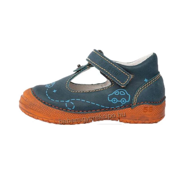 D.D.Step, kék és narancssárga színű felvezetőpántos tavaszi gyerekcipő fiúknak. - 22