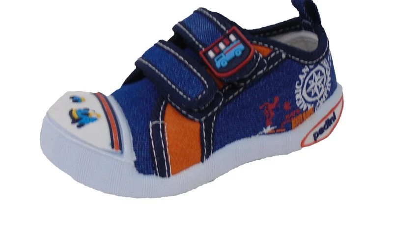 Padini, farmer kék, autóval díszített gyerek vászoncipő - 20