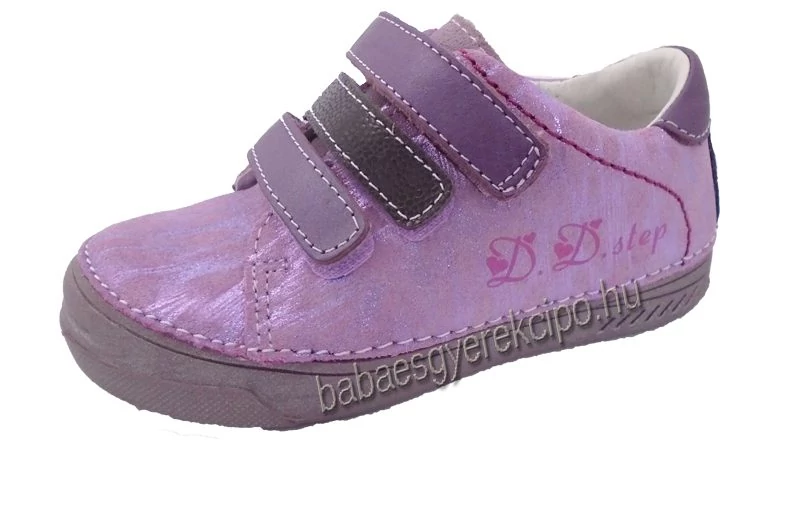 D.D.step, átmeneti gyerekcipő lányoknak lila csillogós.