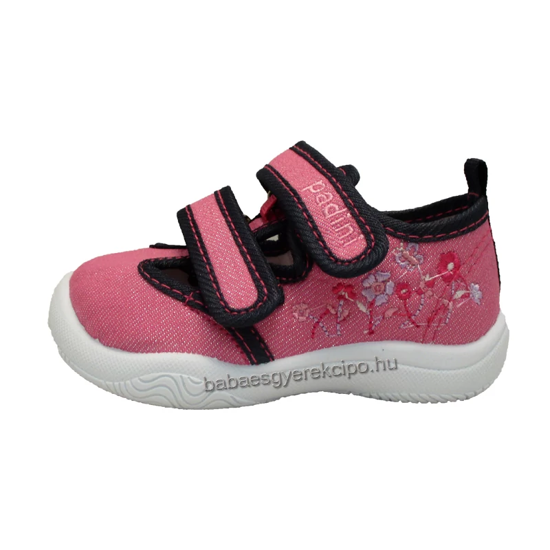 Padini, rózsaszín színű, nyitott, tépőzáras, vászoncipő lányoknak.