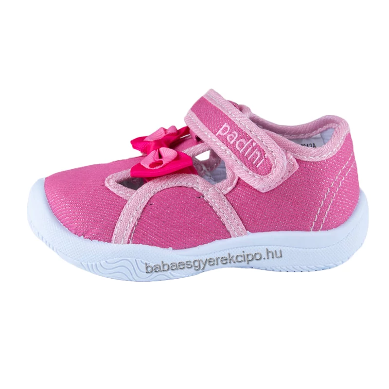 Padini rózsaszín, masnis vászoncipő lányoknak - 21